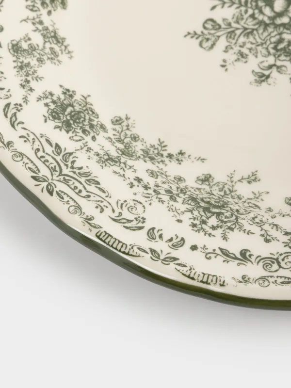 Тарелка обеденная, 28 см, Зеленые цветы, Green lace, image-5