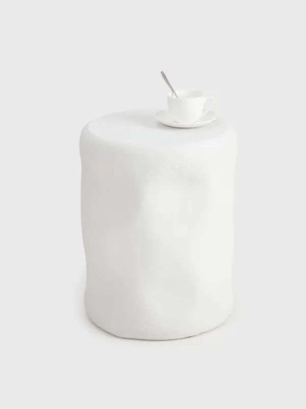 Кофе үстелі, 38х48 см, магний, дөңгелек, ақ, Antic, image-3