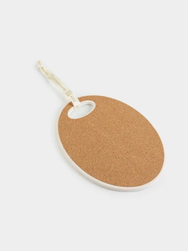 Ыстыққа арналған тұғыр, 15х20 см, керамика/тығын, сопақ, Амуниция киген жылқы, Horse silver, image-2