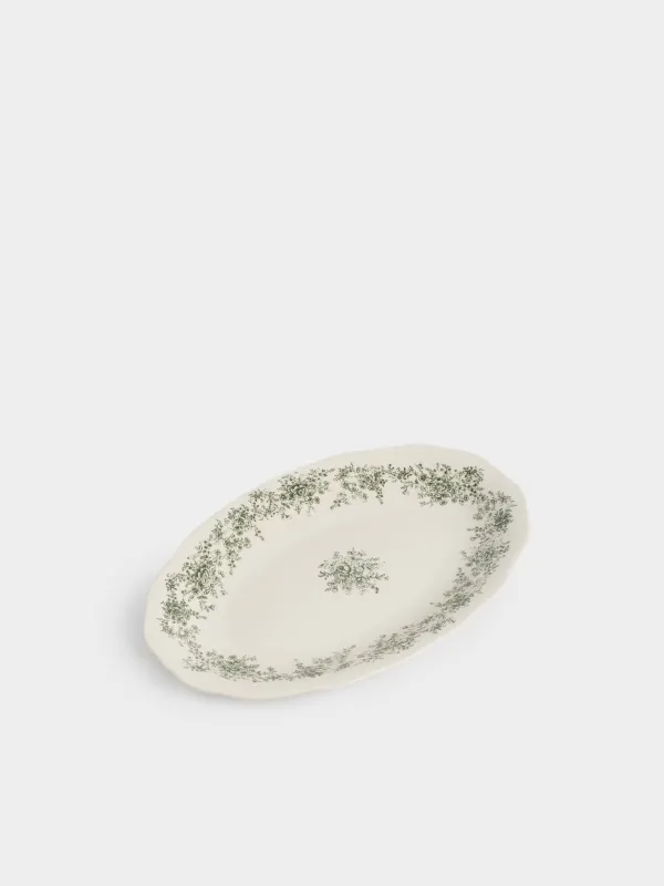 Блюдо, 26х17 см, Зеленые цветы, Green lace, image-1