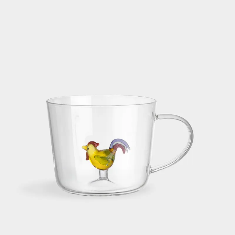 Кружка, 480 мл, стекло Б, Петух, Shape