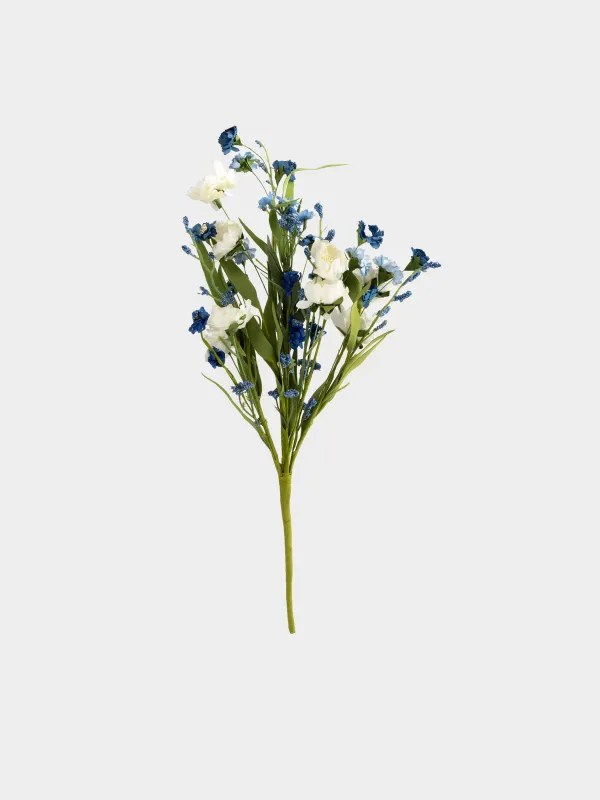 Ветка декоративная, 50 см, Бело-синие незабудки, Flower garden, image-0