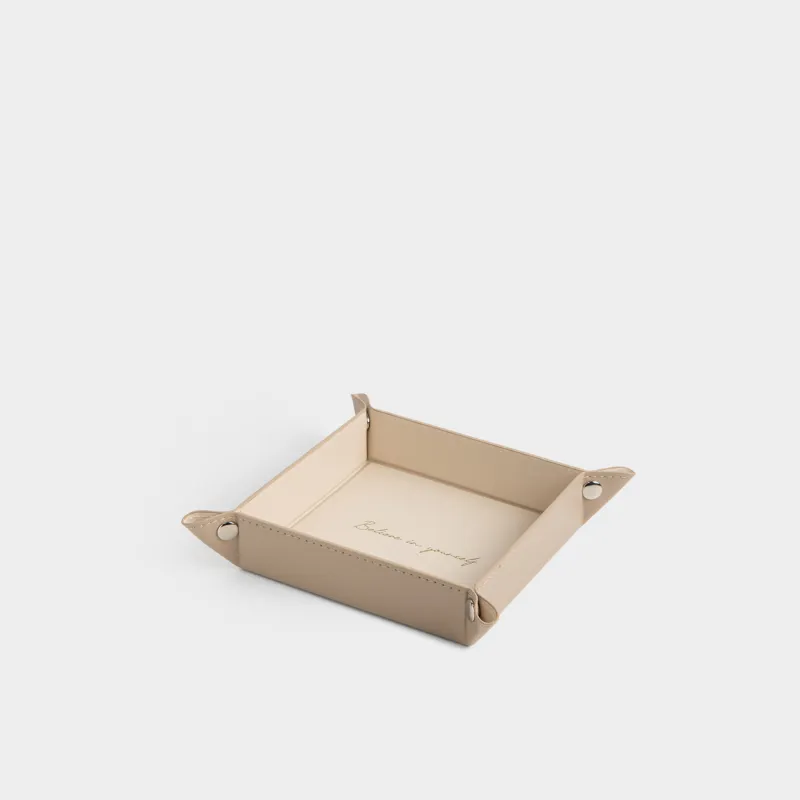 Зергерлік бұйымдарға арналған науа, 20х20х4 см, жасанды былғары, түс, Гүлдер, Beauty print