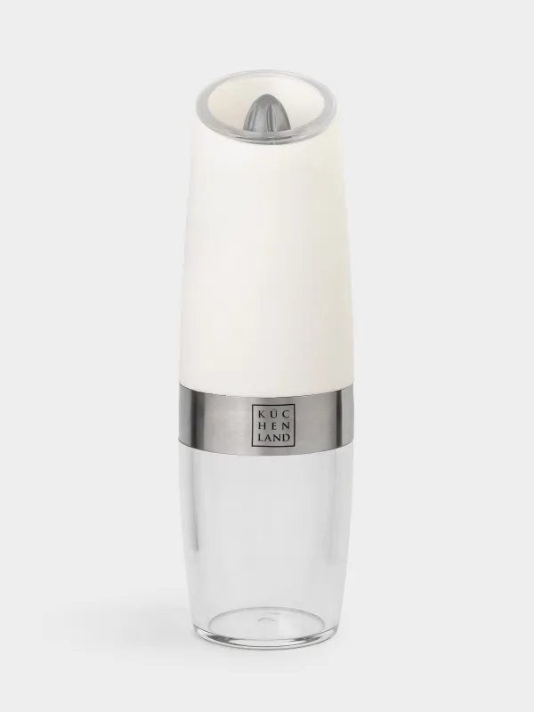 Мельница для специй, 20 см, 2 шт, гравитационная, пластик/акрил, LED W, черная/белая, Spicy, image-2