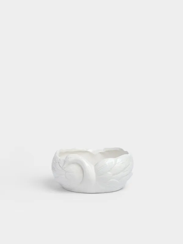 Кәмпит ыдысы, 16х7 см, керамика, ақ, Аққу, Аққу, image-0