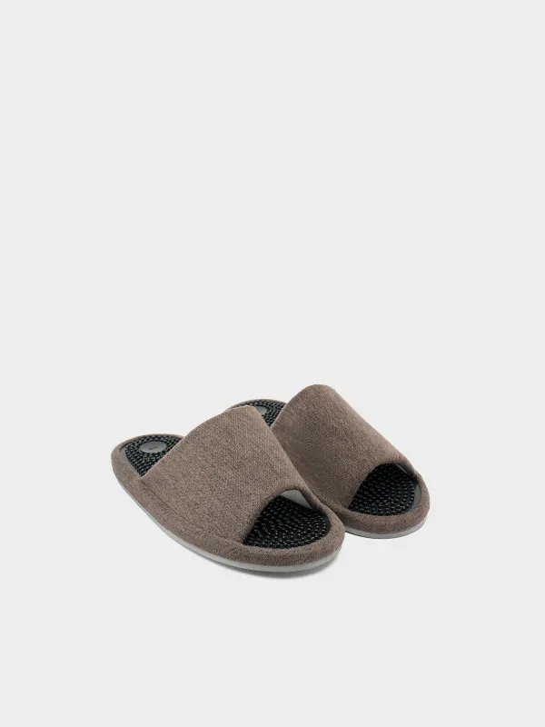 Ерлер тәпішкелері, үйге арналған, өлшемі 40-41, полиэстер/ПВХ, графитті, Lint, image-2