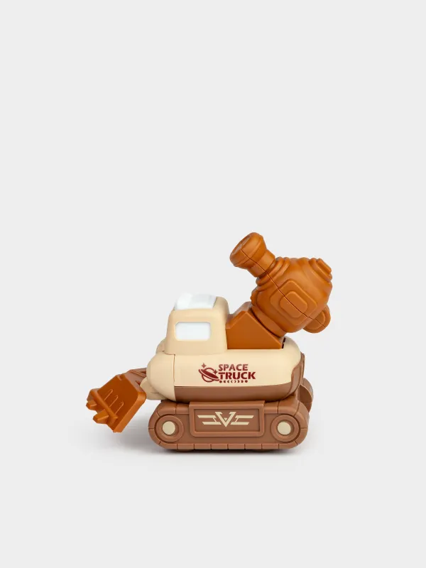 Ойыншық, 12х11 см, пластик, қоңыр, Бульдозер, Traffic, image-1