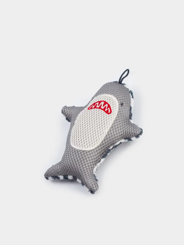 Дене жууға арналған жөке, 11х15 см, балаларға арналған, полиэстер/нейлон, сұр, акула, Aquatic animals, image-5