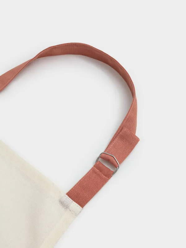 Фартук детский, 45х60 см, хлопок, бежевый, Еж с яблоком, Hedgehog apple, image-2