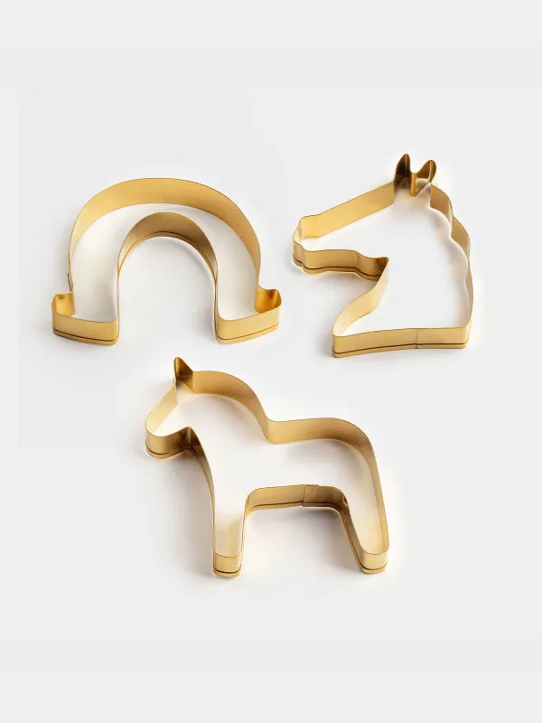 Набор форм для печенья, 3 шт, сталь, Bakery gold, image-0