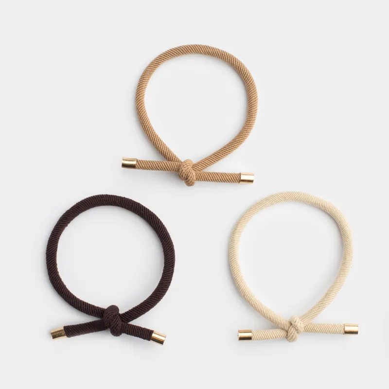 Резинка для волос, 5 см, 3 шт, полиэстер, Узел, Knot