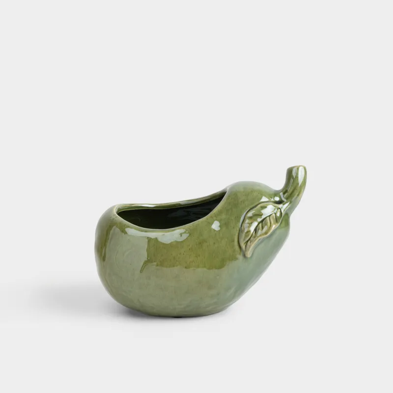 Кәмпит ыдысы, 22х16 см, 1,3 л, керамика, жасыл, Алмұрт, Fruit garden