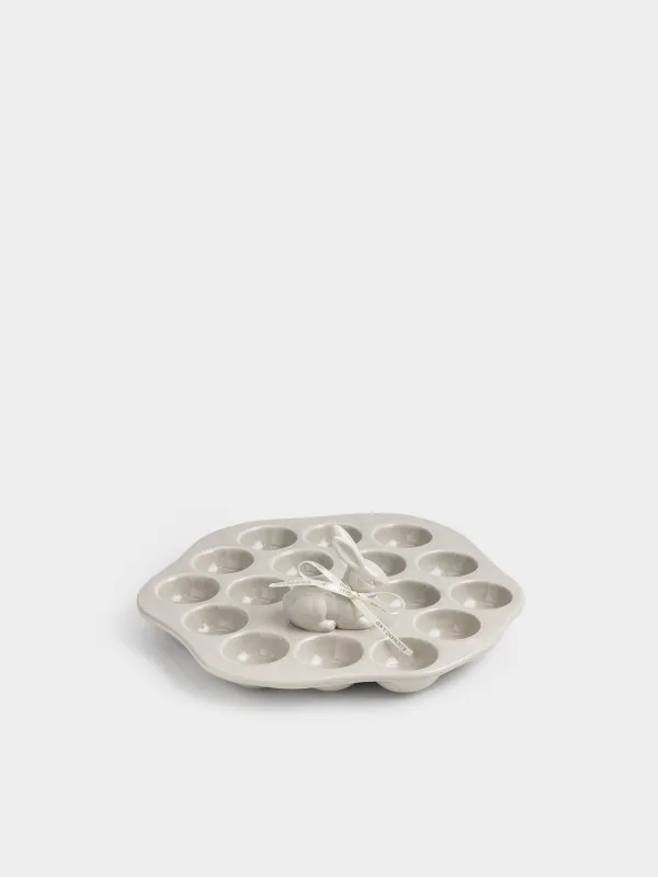 Блюдо пасхальное, 27х10 см, 17 отд, керамика D, бежевое, Кролик, Rustic Easter, image-4