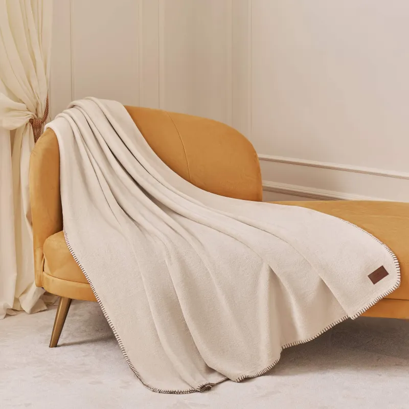 Жамылғы, 140х190 см, фланель, сүт түстес, Flannel