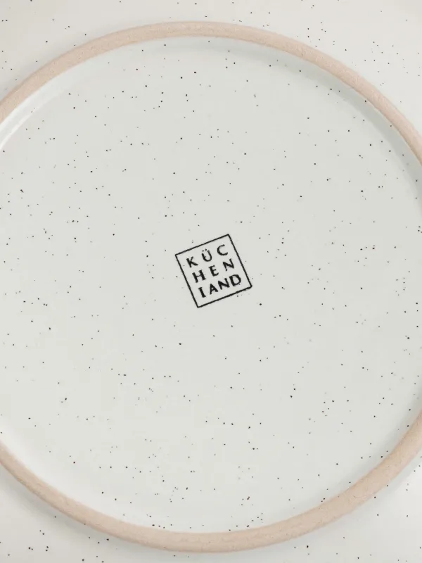 Тіскебасар тәрелкесі, 21 см, 2 дана, керамика, сүт түстес, дақты, Particle, image-6