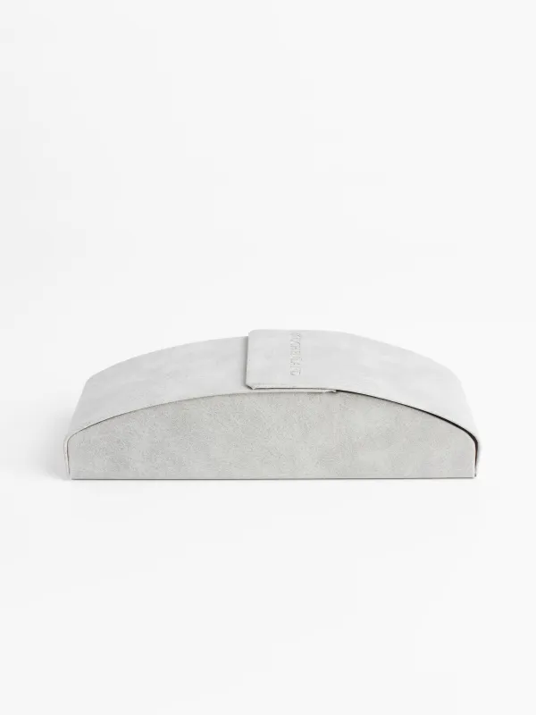 Көзілдірік қабы, 15x5 см, полиуретан, ашық сұр, Rock, image-2