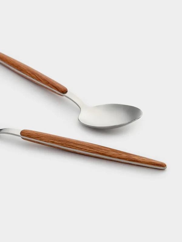 Ложка столовая, 2 шт, сталь/пластик, коричневая, Oslo, image-5