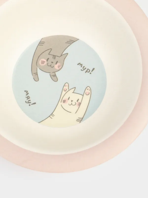 Тарелка суповая, 16х4 см, Коты, Pretty friends, image-3