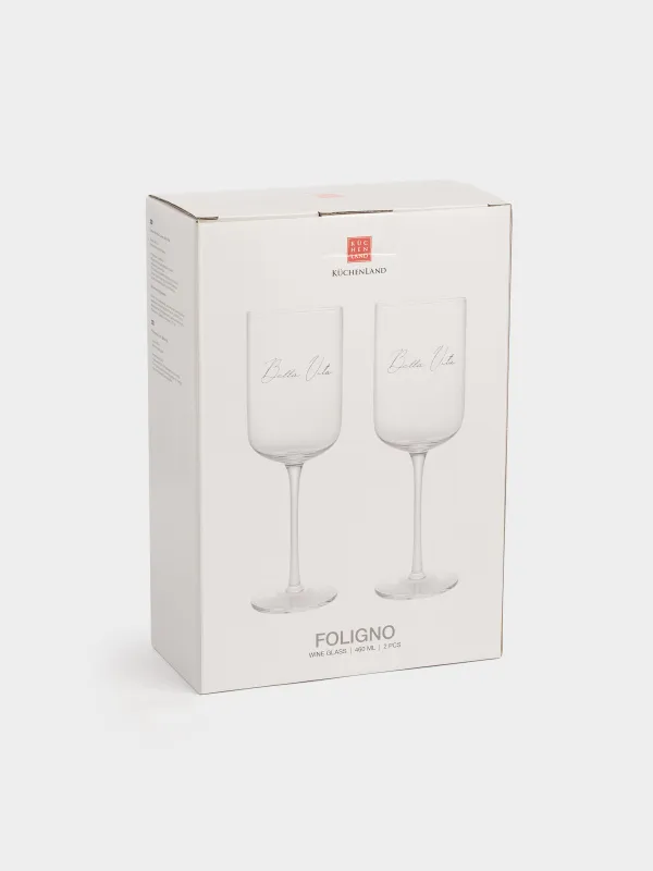 Бокал для вина, 460 мл, 2 шт, кристальное стекло, Bella Vita, Foligno                                                       , image-5