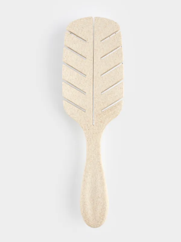 Шашқа арналған массаж тарағы, 23 см, өсімдік талшығы/пластик, сарғылт, Demo, image-1