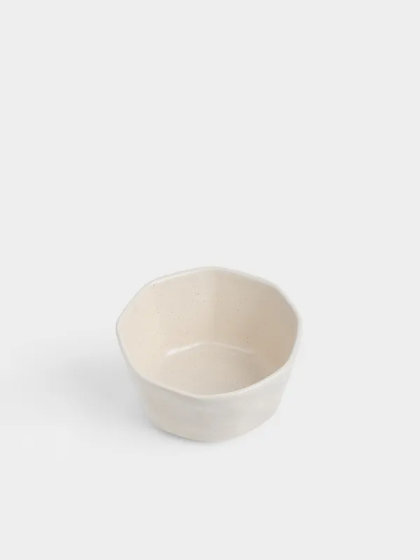 Кесе, 14х7 см, керамика, сүт түстес, Мыжылған әсер, Crumple creme, image-1