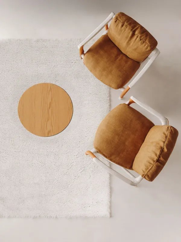 Кілем, 150х210 см, полиэстер/мақта, сүт түстес, үлпілдек түк, Monotone, image-6