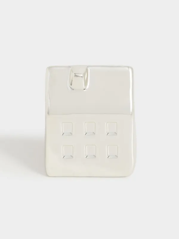 Тұз немесе бұрышқа арналған ыдыс, 6 см, фарфор Р, алтын, Үй, House shape, image-3