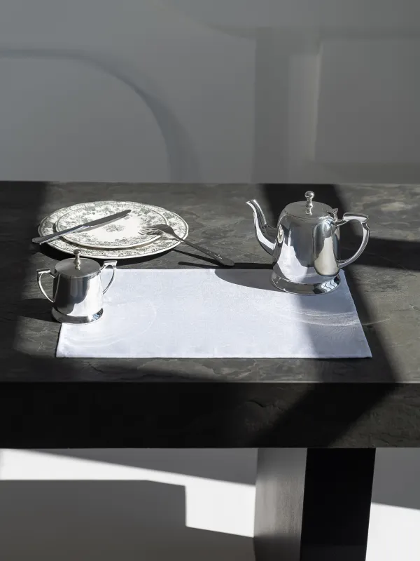 Аспаптарға арналған майлық, 30х45 см, полиэстер, тікбұрышты, ақ, Jacquard, image-1