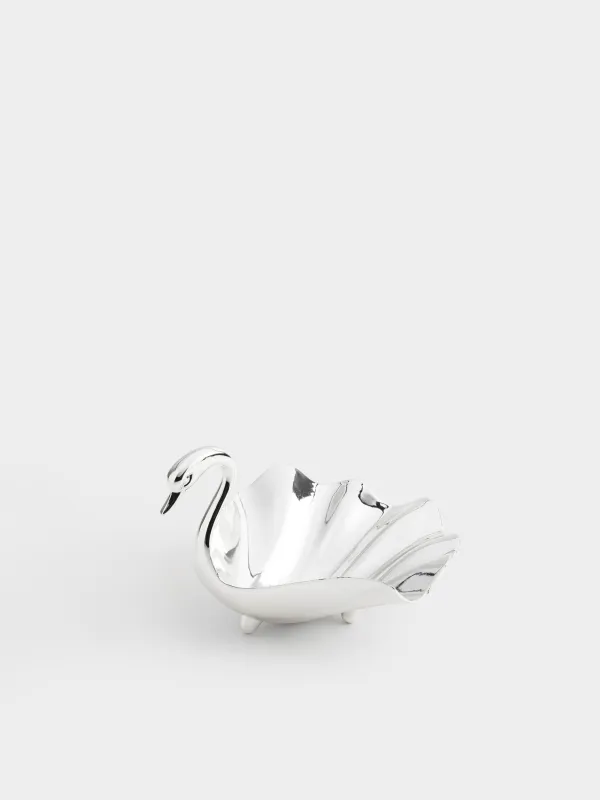 Блюдо декоративное, 15x12х9 см, сталь, Лебедь, Swan, image-3