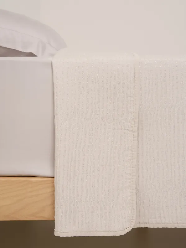Покрывало, 220х240 см, хлопок/полиэстер, молочное, Jacquard bed, image-2