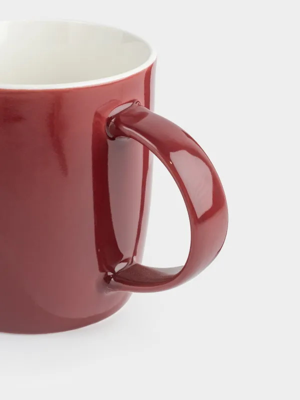 Кружка, 360 мл, 2 шт, фарфор N, бордовая/зеленая, Новогодний микс, Magic moments, image-3