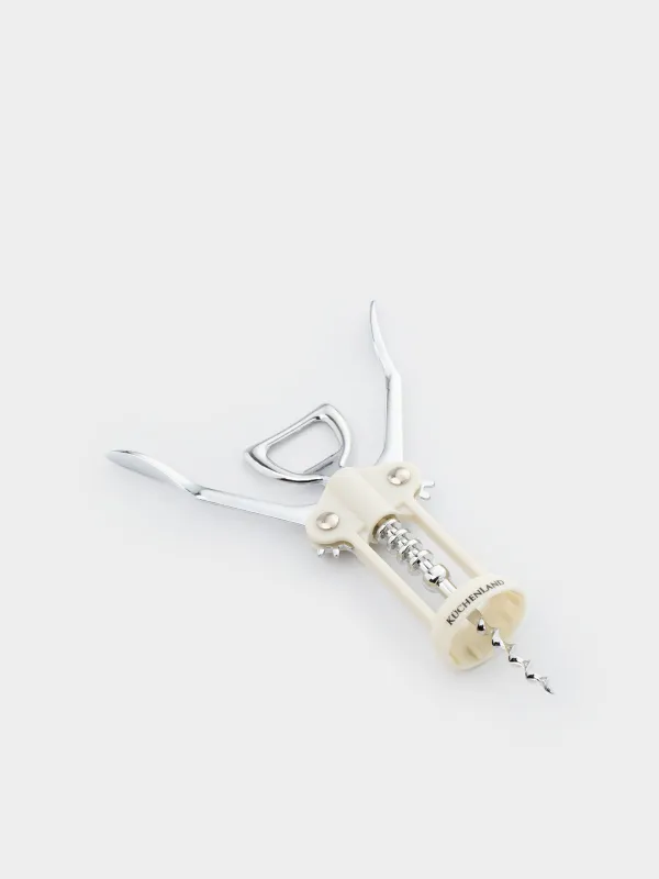 Штопор рычажный, 16 см, металл/пластик, светло-серый, Regular, image-2