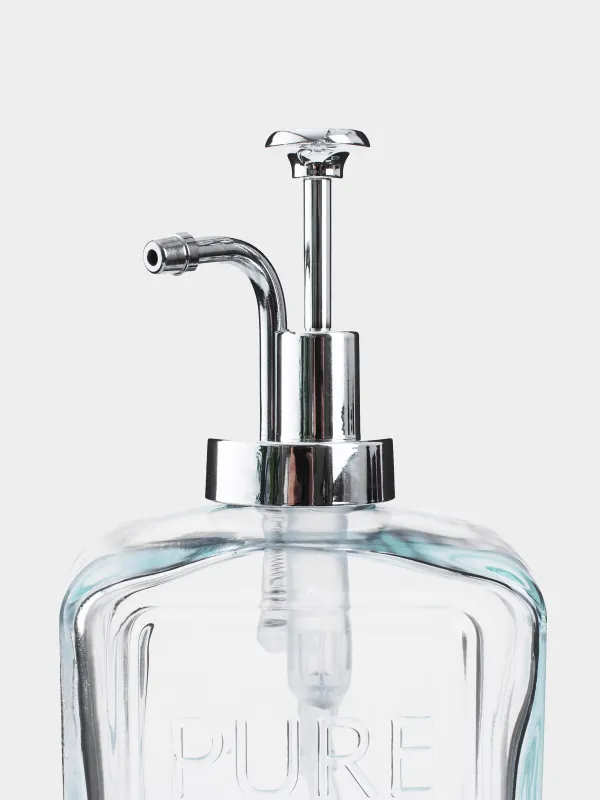Диспенсер для жидкого мыла, 550 мл, Pure soap, Clear title, image-4