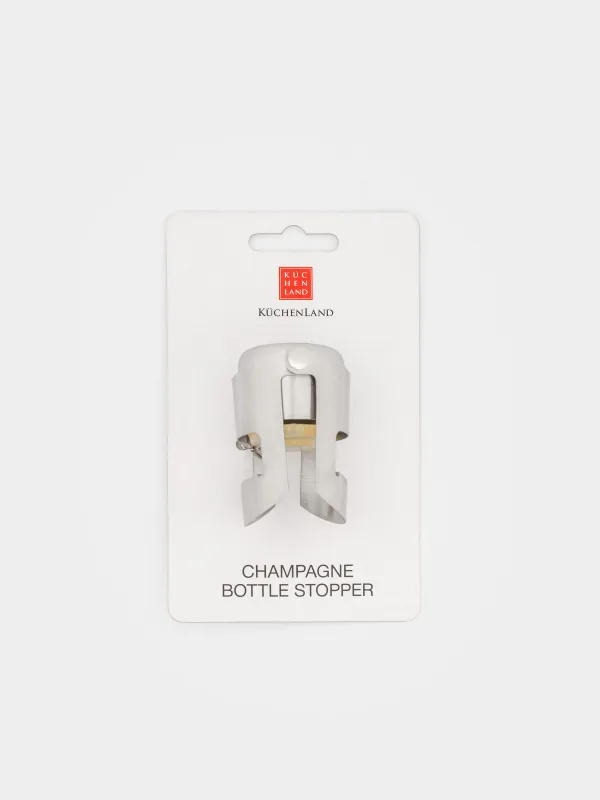 Шампан бөтелкесіне арналған тығын, 6 см, металл, күміс, Bar, image-7