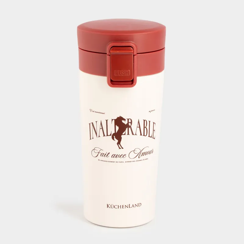 Термо саптыаяқ, 380 мл, болат/пластик, сарғылт-қоңыр, күңгірт, Inalterable, Voyage