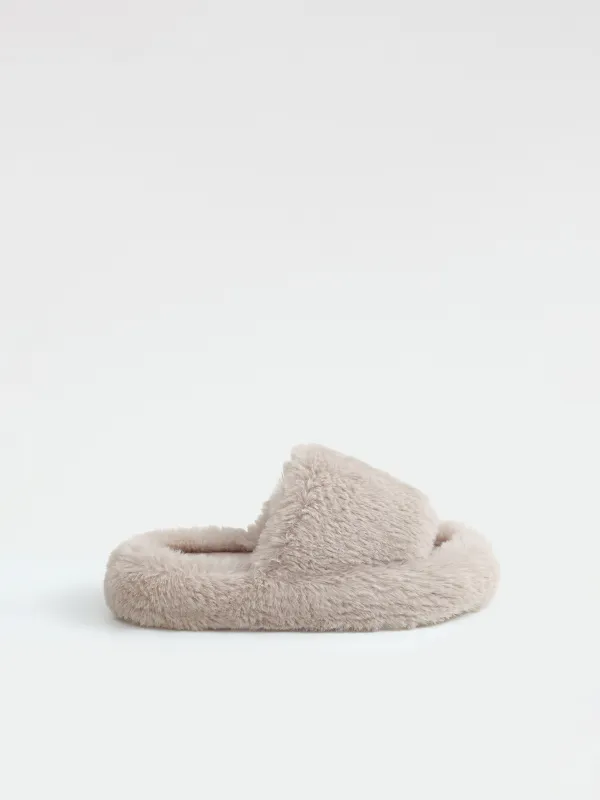 Әйелдер тәпішкелері, үйге арналған, өлшемі 36-37, жасанды үлбір, қоңыр, Bushy, image-0