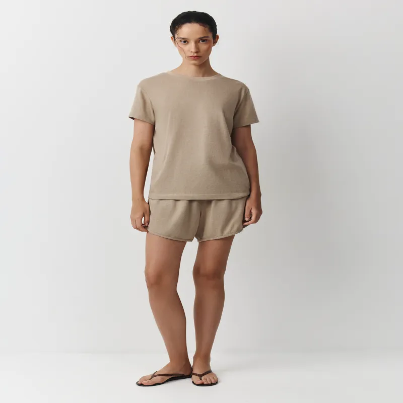 Әйелдер футболкасы, өлшемі XS, мақта/полиэстер К, сарғылт-қоңыр, Hannah, image-4