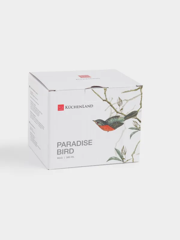 Саптыаяқ, 330 мл, фарфор F, алтын жиектері бар, Айқабақ және шымшық, Paradise bird, image-4