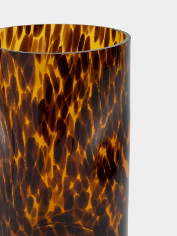 Ваза для цветов, 24 см, стекло, коричневая, Анималистичный узор, Nors color, image-2