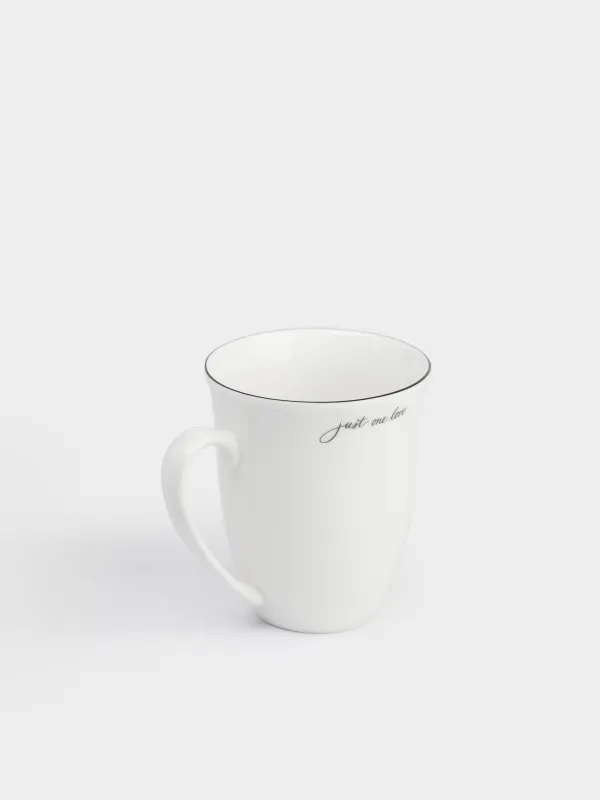 Саптыаяқ, 350 мл, фарфор N, ақ, Just one love, Lovely story, image-1