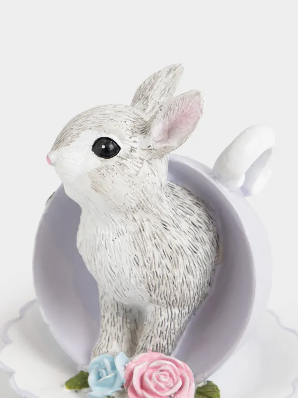 Статуэтка, 11 см, Кролик в чашке, Easter, image-2
