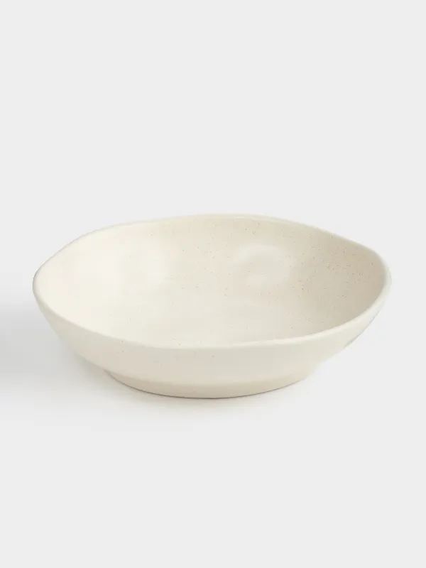 Салат ыдысы, 22х6 см, мл, керамика, сүт түстес, Мыжылған әсер, Crumple creme, image-4