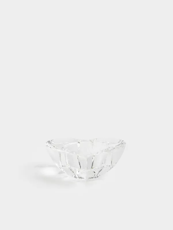 Шам ұстағыш, 8х3 см, шай шамына арналған, хрусталь шыны, Жүрек, Heart, image-0