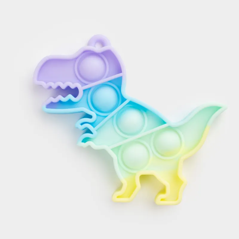 Игрушка-антистресс Pop-it, 10х6 см, силикон, цветная, Динозавр, Pop-it, image-0