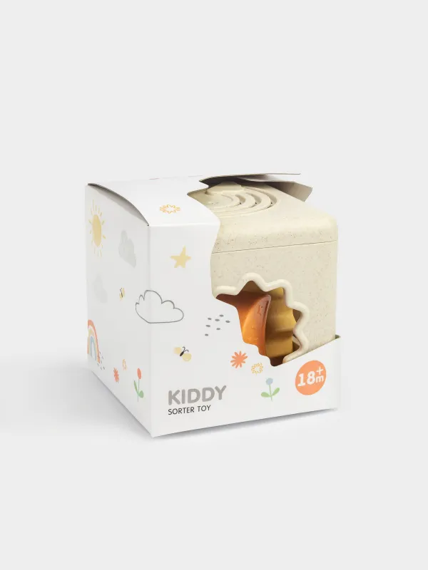 Игрушка-сортер, 11 см, 5 пр, развивающая, растительное волокно/пластик, Кубик, Kiddy, image-6