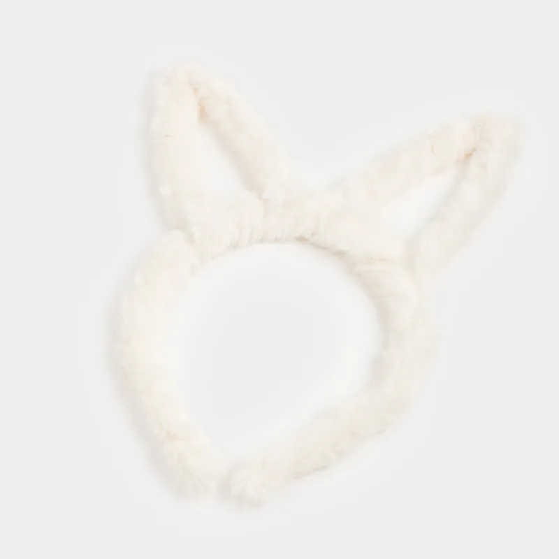 Карнавалға арналған шаш жиегі, 13х15 см, балалар, жүн/пластик, сүт түстес түстес, Құлақтар, Rabbit, image-1