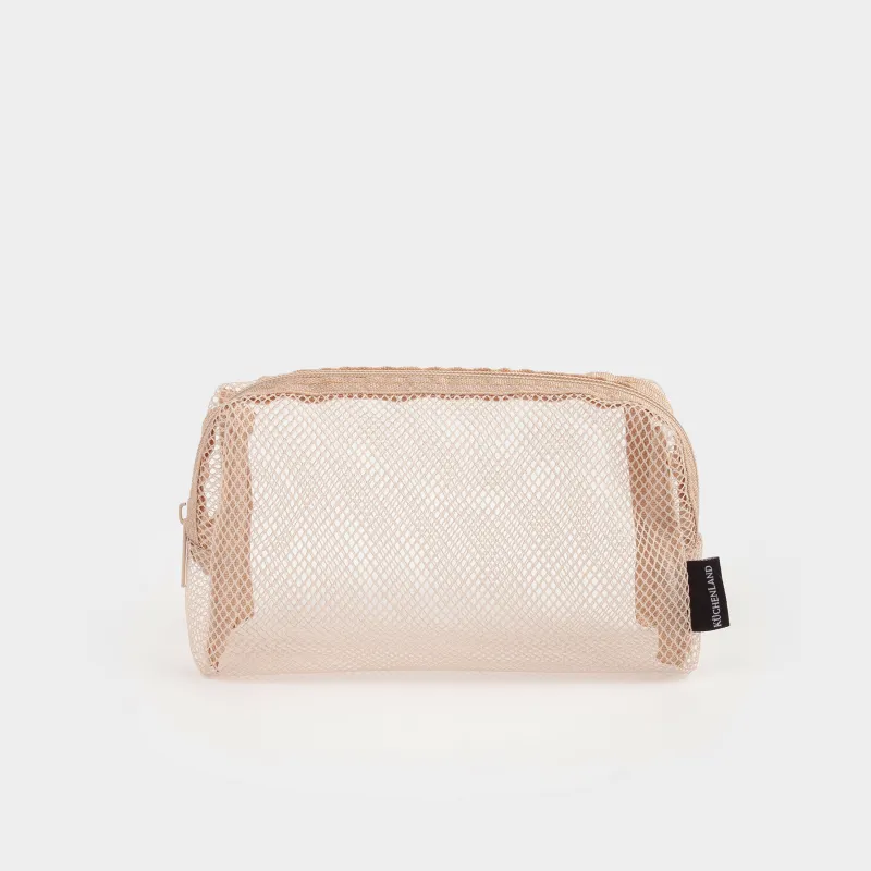 Косметикалық сөмке, 18х12 см, полиэстер, сарғылт-қоңыр, Тор, Easy Travel