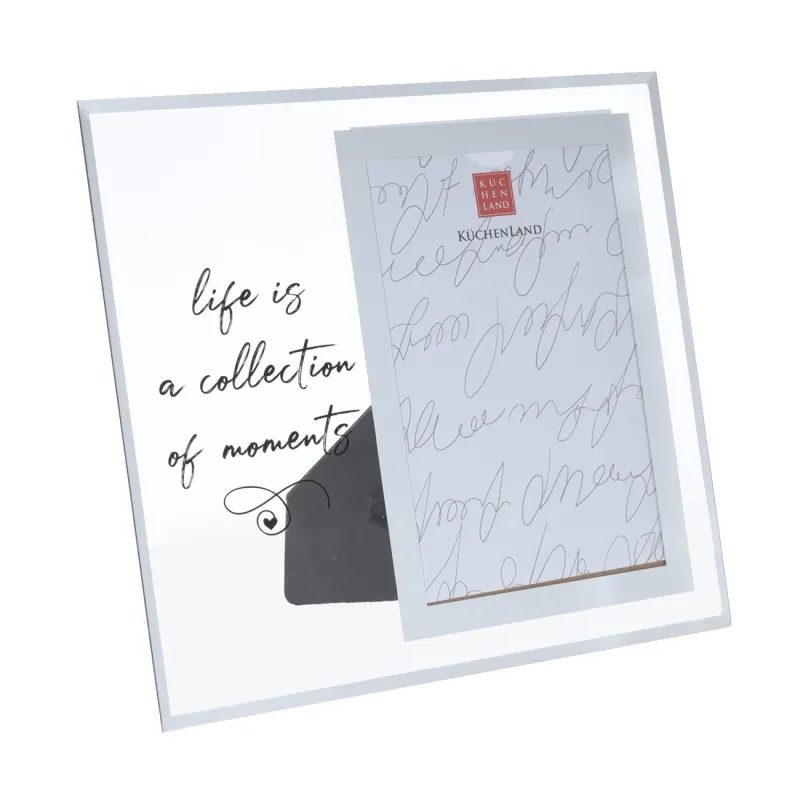 Фото жиектеме, 19х21 см, паспартуы бар, әйнек, Life is a collection of moments, Glossy