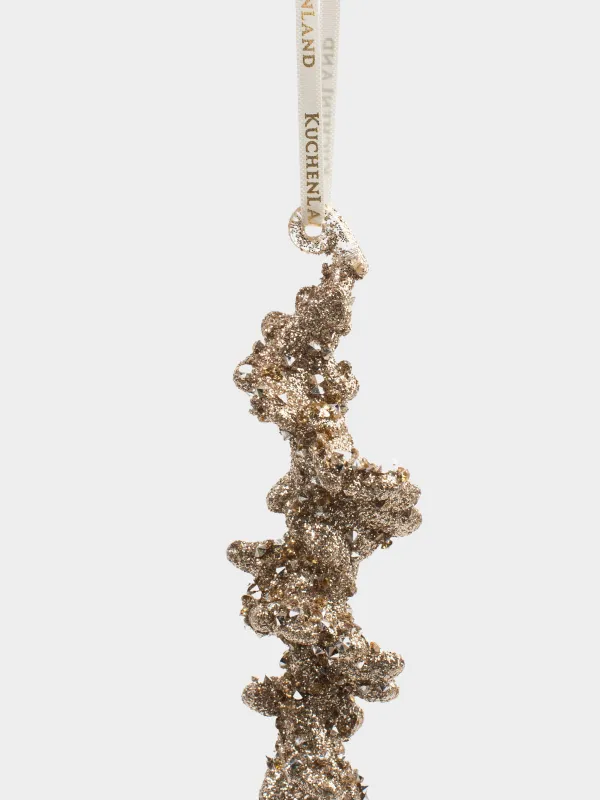 Игрушка елочная, 25 см, акрил, шампань, Сосулька, Figure sparkle, image-2