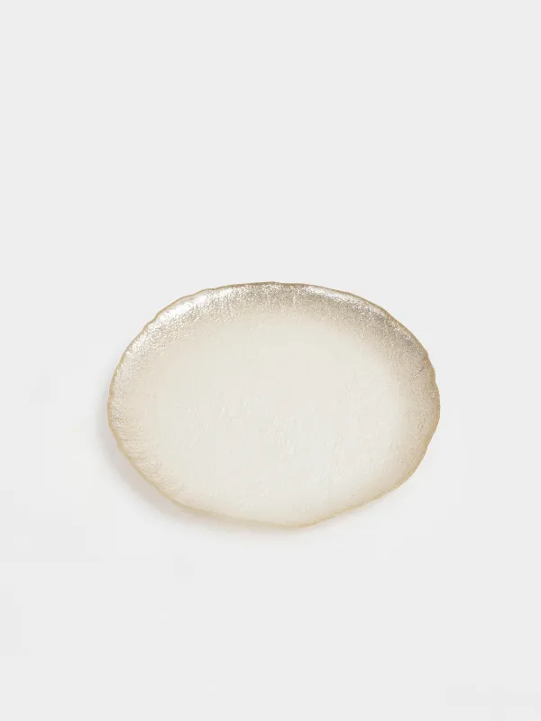 Түскі ас тәрелкесі, 28 см, шыны, алтын түстес, Antares, image-1